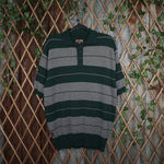 Large -Vintage Y2K county FB stripe charlie brown polo shirt