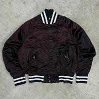 Vintage nbc 1980's embroidered satin bomber jacket