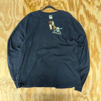 XXL - Vintage y2k pirate skeleton skull long sleeve t-shirt