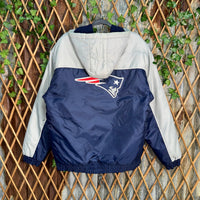 Vintage Y2K New England Patriots NFL 2000s zip puffer jacket