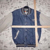 Large - Vintage Y2K hartwell 1990s embroidered denim bomber