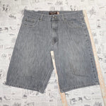 38 - Vintage / Y2K 212 NYC denim baggy 00s denim gray jorts