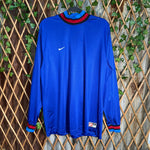 Vintage Y2K Nike embroidered logo 1990s LS warm up jersey