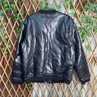 Vintage Y2K rocawear hip hop new york leather zip 00s jacket