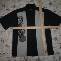 Medium- Vintage Y2K Harley Davidson button up mechanic shirt