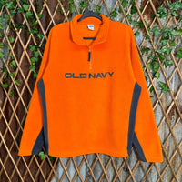 Vintage Y2K Old Navy quarter zip embroider fleece sweatshirt