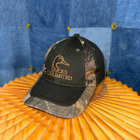 OSFA - Vintage Y2K ducks Unlimited real tree embroidered hat