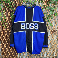 Vintage Y2K Boss spell out hip hop 1990s jersey LS t-shirt