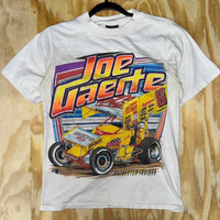 Vintage y2k racing midget car 90s joe gaerte bright t-shirt