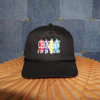 OSFA -Vintage Y2K Choctaw Indian embroider spellout rope hat