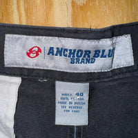 Vintage y2k anchor blue cargo skate surf 2000s baggy shorts