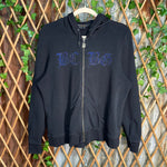 Vintage Y2K BCBG spell out rhinestone 00s grunge zip hoodie