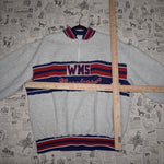 Large - Vintage Y2K WMS warriors stripe 1/4 zip sweatshirt