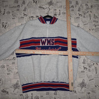 Large - Vintage Y2K WMS warriors stripe 1/4 zip sweatshirt