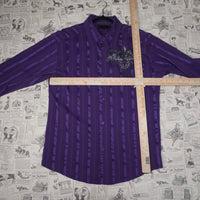 Medium - Vintage / Y2K PATRONCITO stripe button up 00s shirt