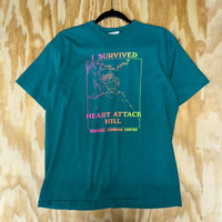 Vintage y2k i survived heart attack hill 1980s t-shirt