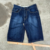 Vintage Y2K Ecko UNLTD dark wash 2000s hip hop denim jorts