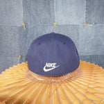 Vintage Y2K Nike 2000s swoosh big logo embroider fitted hat - Blue - OSFA