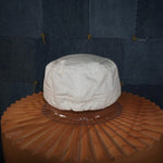 Vintage Y2K Femme grunge Cross logo embroider 00s cadet cap - White - OSFA