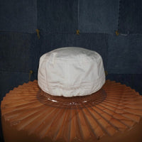 Vintage Y2K Femme grunge Cross logo embroider 00s cadet cap - White - OSFA