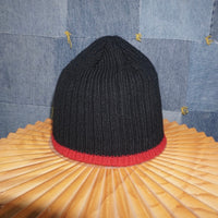 OSFA -Vintage Y2K Nike embroider swoosh black red 00s beanie