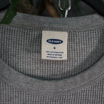 S - Vintage Y2K Old Navy waffle knit thermal 2000s shirt - Gray - S