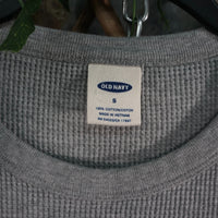 S - Vintage Y2K Old Navy waffle knit thermal 2000s shirt - Gray - S