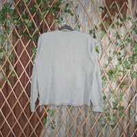 S - Vintage Y2K Old Navy waffle knit thermal 2000s shirt - Gray - S
