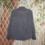XL - Vintage Y2K 88 Shirts button long sleeve heavyweight - Black - XL