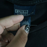 L - Vintage Y2K Polo Ralph Lauren T-Shirts black watch faded - L