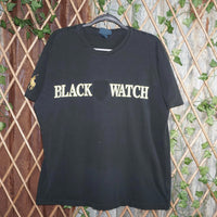 L - Vintage Y2K Polo Ralph Lauren T-Shirts black watch faded - L