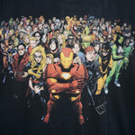 XXL - Vintage Y2K Marvel T-Shirts mad engine civil war - Black - XXL