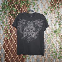 L - Vintage Y2K Xtreme Couture T-Shirts grunge angel wings - Black - L