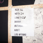 XL - Vintage Y2K Quicksilver T-Shirts spell cursive sketch - Black - XL
