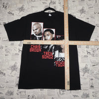 M - Vintage Y2K American Vintage T-Shirts chris brown trey - Black - M