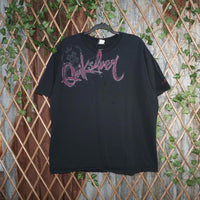 XL - Vintage Y2K Quicksilver T-Shirts spell cursive sketch - Black - XL