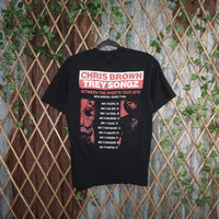 M - Vintage Y2K American Vintage T-Shirts chris brown trey - Black - M