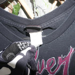 XL - Vintage Y2K Quicksilver T-Shirts spell cursive sketch - Black - XL