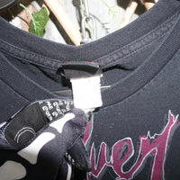XL - Vintage Y2K Quicksilver T-Shirts spell cursive sketch - Black - XL