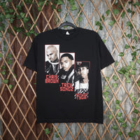 M - Vintage Y2K American Vintage T-Shirts chris brown trey - Black - M