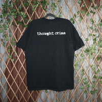 XL - Vintage Y2K American Made Distribute T-Shirts thought - Black - XL