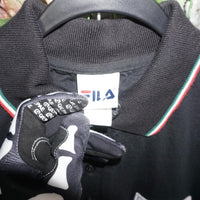 L - Vintage Y2K Fila T-Shirts france 1998 world cup polo - Black - L