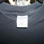 L - Vintage Y2K Guess T-Shirts gas usa american flag since - Black - L