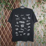 L - Vintage Y2K American Village A Personality Yo You Quiet Watch Out I'm Cranky Clenched Fists American Sportswear Day To 1991 - Black - L