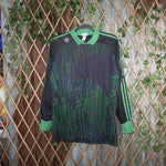 L - Vintage Y2K Adidas T-Shirts long sleeve goalkeeper - Green - L
