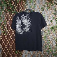 M - Vintage Y2K Guess T-Shirts angel wings grunge jamal goth - Black - M