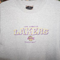 XL - Vintage Y2K Nba T-Shirts los angeles lakers basketball - Gray - XL