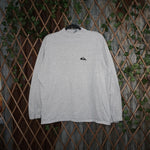 L - Vintage Y2K Quicksilver T-Shirts mock neck lightweight - Gray - L