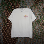 XL - Vintage Y2K American Village T-Shirts faded front back - White - XL