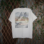 XL - Vintage Y2K American Village T-Shirts faded front back - White - XL